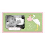 Stork Girl Photo Card