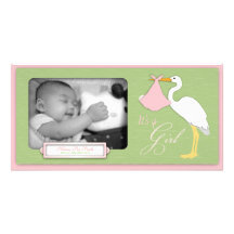 Stork Girl Photo Card