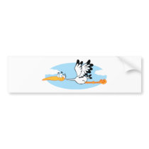 Stork Mascot Cartoon Character Bumper Stickers