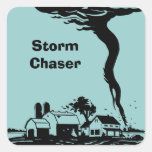 Storm Chaser Tornado Twister Weather Meteorology Square Sticker