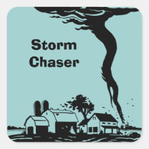 Storm Chaser Tornado Twister Weather Meteorology Square Sticker