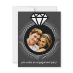 Storm Grey The Ring Photo Engagement Party invitations