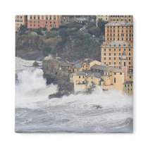 Storm in Camogli Fridge Magnets