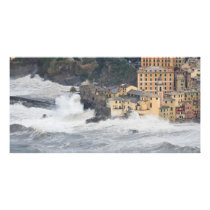 Storm in Camogli Personalized Photo Card