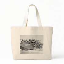 Storming the Beach, 1940s Canvas Bag