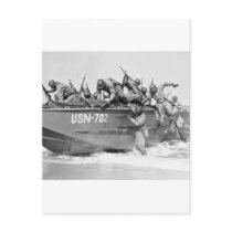 Storming the Beach, 1940s Postcards