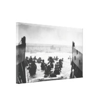 Storming The Beach On D-Day Painting Gallery Wrapped Canvas