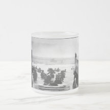 Storming The Beach On D-Day Painting Mugs