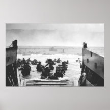 Storming The Beach On D-Day Painting Poster