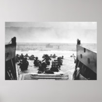 Storming The Beach On D-Day Painting Print