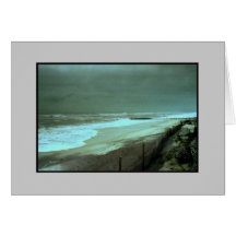 'Stormy Beach' Blank Greeting Card