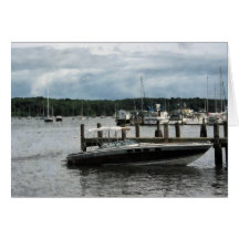 Stormy Day at the Harbour Essex CT Greeting Cards