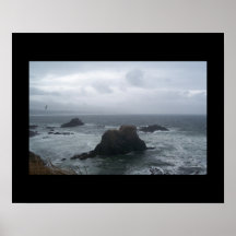 Stormy Day Oregon Coast Poster