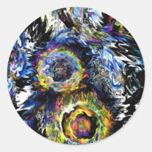 Stormy Night Round Sticker