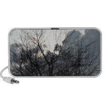 Stormy tree against cloudy sky portable speaker