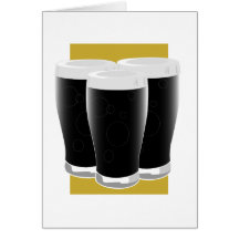 Stout beer glass greeting card