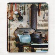 Stove With Tea Kettle Mousepads
