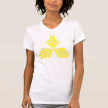 Strahlen gelb tshirts