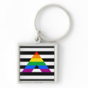 Straight Ally Pride keychains