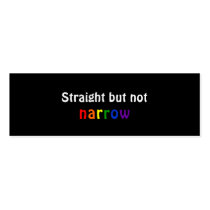 Straight but not narrow (bookmark, dark)