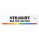 Straight but not narrow bumper stickers