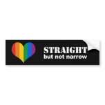 Straight but not narrow Bumper Sticker