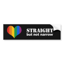 Straight but not narrow Bumper Sticker