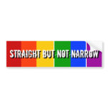 STRAIGHT BUT NOT NARROW BUMPER STICKER