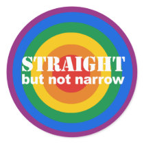Straight but not narrow Bumper Sticker