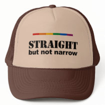Straight but not narrow trucker hat
