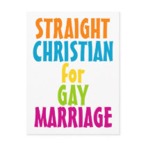 Straight Christian for Gay Marriage Post Cards