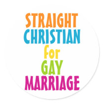 Straight Christian for Gay Marriage Sticker