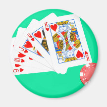 Straight Flush Fridge Magnets