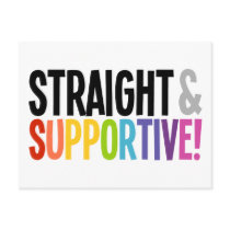 Straight & Supportive Post Card