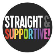 Straight & Supportive Sticker