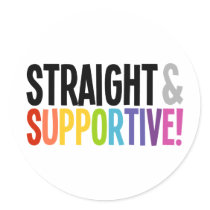 Straight & Supportive Sticker