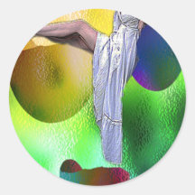 STRANGE EGG ROUND STICKERS