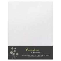 STRANGE FLOWERS TAN/GRAY Letterhead letterhead