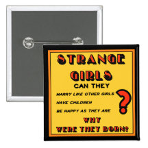 "Strange Girls" Button