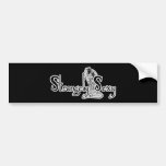 Strangely Sexy Retro Frankenstein Girl B&W Grey Bumper Sticker