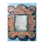 Straw-work mirror frame, 1670-80 stretched canvas print