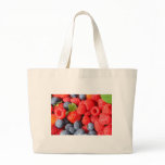 Strawberries Blueberries and Raspberries Canvas Bag