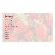Strawberries Business Card Template
