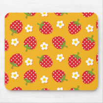 Strawberries & Flowers Mouse Pads