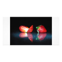 Strawberries on black background