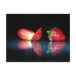 Strawberries on black background
