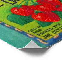 Strawberries Patriot Posterdruck