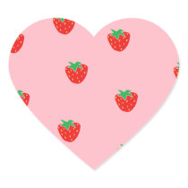 Strawberries Pink Sticker