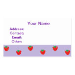 Strawberries Purple Business Cards