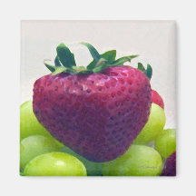 Strawberry...and Some Grapes Refrigerator Magnet